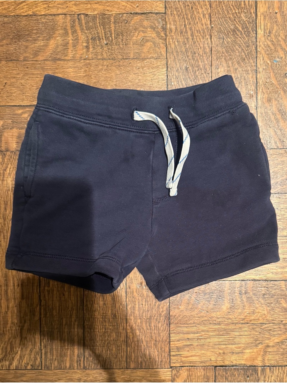J. CREW Crewcuts Boys 100% Cotton Navy Drawstring Shorts SZ 4